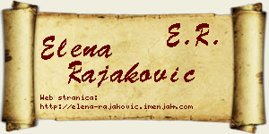 Elena Rajaković vizit kartica
